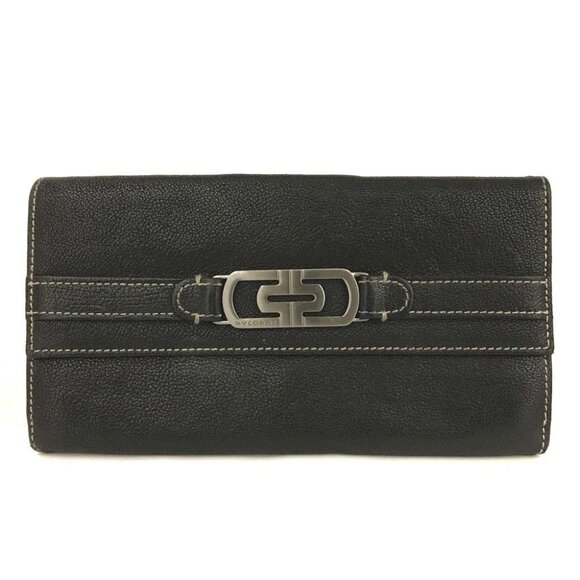 BVLGARI Parentesi Leather Long Bifold Wallet Black/2BG0549 - Picture 1 of 8